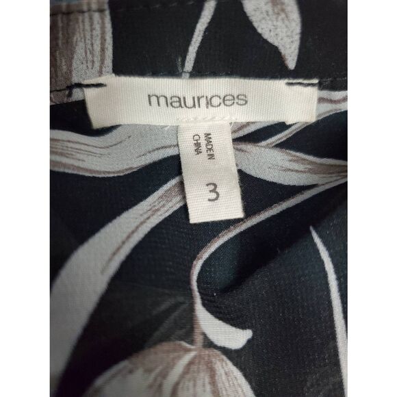 Maurices Black Floral Sheer Kimono 3X - Picture 6 of 10